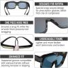 imageDUCO Sports Polarized Fit Over Sunglasses for Men Women Wrap Around Wear Over Glasses for Cycling FishingA Black Frame Revo Red Lens