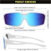 imageDUCO Sports Polarized Fit Over Sunglasses for Men Women Wrap Around Wear Over Glasses for Cycling FishingA White Frame Revo Blue Lens