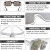imageDUCO Sports Polarized Fit Over Sunglasses for Men Women Wrap Around Wear Over Glasses for Cycling FishingA White Frame Revo Blue Lens