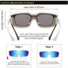 imageDUCO Sports Polarized Fit Over Sunglasses for Men Women Wrap Around Wear Over Glasses for Cycling FishingA White Frame Revo Blue Lens