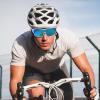 imageDUCO Sports Polarized Fit Over Sunglasses for Men Women Wrap Around Wear Over Glasses for Cycling FishingA White Frame Revo Blue Lens