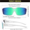 imageDUCO Sports Polarized Fit Over Sunglasses for Men Women Wrap Around Wear Over Glasses for Cycling FishingA White Frame Revo Green Lens