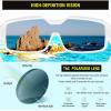 imageDUCO Sports Polarized Fit Over Sunglasses for Men Women Wrap Around Wear Over Glasses for Cycling FishingA White Frame Revo Green Lens
