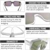 imageDUCO Sports Polarized Fit Over Sunglasses for Men Women Wrap Around Wear Over Glasses for Cycling FishingA White Frame Revo Green Lens