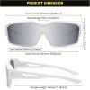 imageDUCO Sports Polarized Fit Over Sunglasses for Men Women Wrap Around Wear Over Glasses for Cycling FishingA White Frame Revo Mirror Lens