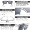 imageDUCO Sports Polarized Fit Over Sunglasses for Men Women Wrap Around Wear Over Glasses for Cycling FishingA White Frame Revo Mirror Lens
