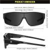 imageDUCO Sports Polarized Fit Over Sunglasses for Men Women Wrap Around Wear Over Glasses for Cycling FishingB Shine Black Frame Grey Lens