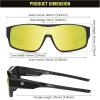 imageDUCO Sports Polarized Fit Over Sunglasses for Men Women Wrap Around Wear Over Glasses for Cycling FishingB Shine Black Frame Revo Gold Lens