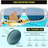 imageDUCO Sports Polarized Fit Over Sunglasses for Men Women Wrap Around Wear Over Glasses for Cycling FishingB Transparent Frame Revo Pink Lens