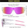 imageDUCO Sports Polarized Fit Over Sunglasses for Men Women Wrap Around Wear Over Glasses for Cycling FishingB Transparent Frame Revo Pink Lens