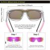 imageDUCO Sports Polarized Fit Over Sunglasses for Men Women Wrap Around Wear Over Glasses for Cycling FishingB Transparent Frame Revo Pink Lens