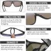 imageDUCO Sports Polarized Fit Over Sunglasses for Men Women Wrap Around Wear Over Glasses for Cycling FishingB Transparent Grey Frame Revo Blue Lens