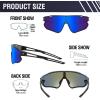 imageDUCO Sports Polarized Sunglasses for Men Women Running Sunglasses Fishing Cycling Baseball Glasses UV400 Protection DC0023Black Frame Revo Blue Lens