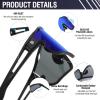 imageDUCO Sports Polarized Sunglasses for Men Women Running Sunglasses Fishing Cycling Baseball Glasses UV400 Protection DC0023Black Frame Revo Blue Lens