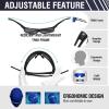 imageDUCO Sports Polarized Sunglasses for Men Women Running Sunglasses Fishing Cycling Baseball Glasses UV400 Protection DC0023Black Frame Revo Blue Lens