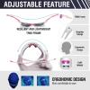 imageDUCO Sports Polarized Sunglasses for Men Women Running Sunglasses Fishing Cycling Baseball Glasses UV400 Protection DC0023White Frame Pink Temple Revo Colorful Lens