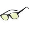 imageDUCO Blue Light Glasses Blue Ray Blocking Glasses Computer Gaming Glasses with Amber Lens 8016Dc8016  Shine Black