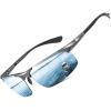 Gunmetal Frame Blue Lens