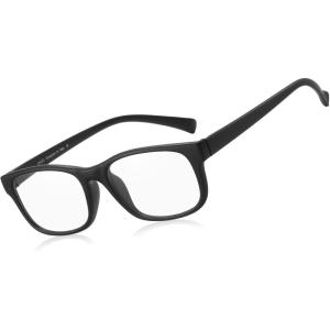 imageDUCO Blue Light Glasses Blue Ray Blocking Glasses Computer Gaming Glasses with Amber Lens 80168016 Matte Black Fr Transparent Lens