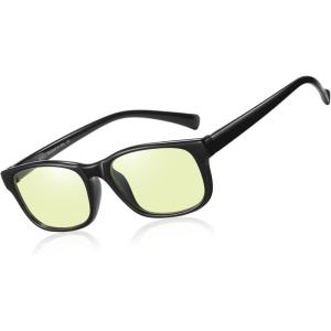 imageDUCO Blue Light Glasses Blue Ray Blocking Glasses Computer Gaming Glasses with Amber Lens 8016Dc8016  Shine Black