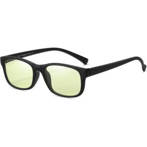 imageDUCO Blue Light Glasses Blue Ray Blocking Glasses Computer Gaming Glasses with Amber Lens 8016Dc8016 Matte Black Fr Amber Lens