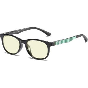 imageDUCO Blue Light Glasses for Kids Boys Girls Blue Ray Blocking Glasses Cute Computer Gaming TV GlassesBlack