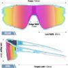 imageDUCO Kids Sunglasses Youth Baseball Sun Glasses Lightweight TR90 Frame UV400 Sports Cycling Shades for Boys Girls DK268Bright Light Blue Frame Red White Rveo Pink Lens