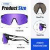 imageDUCO Polarized Sports Sunglasses for Men and Women Wrap Around Shades for Driving Cycling Baseball and Fishing UV400Shine Black Frame Revo Purple Lens