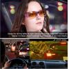 imageDUCO Night Vision Driving Glasses Fit Over Glasses for Men and Women Anti Glare Polarized Yellow Nighttime Lens 8953YA05m Size Shine Purple Frame Night Vision Lens