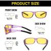 imageDUCO Night Vision Driving Glasses Fit Over Glasses for Men and Women Anti Glare Polarized Yellow Nighttime Lens 8953YB05l Size Shine Purple Frame Night Vision Lens