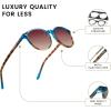 imageDUCO Polarized Sunglasses for Women Retro Round Womens Sunglasses Classic Vintage UV400 Shades DC1230Aoceanic Tortoise Frame Brown Lens