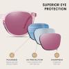 imageDUCO Polarized Sunglasses for Women Retro Round Womens Sunglasses Classic Vintage UV400 Shades DC1230Pink Frame Purple Lens
