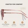 imageDUCO Polarized Sunglasses for Women Retro Round Womens Sunglasses Classic Vintage UV400 Shades DC1230Pink Stripe Frame Pink Lens