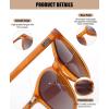 imageDUCO Polarized Sunglasses for Women Retro Round Womens Sunglasses Classic Vintage UV400 Shades DC1230Transparent Brown Frame Brown Lens