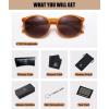 imageDUCO Polarized Sunglasses for Women Retro Round Womens Sunglasses Classic Vintage UV400 Shades DC1230Transparent Brown Frame Brown Lens