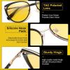 imageDUCO Cat Eye Polarized Night Vision Glasses for Women Yellow Tinted Glasses for Night Driving 1222YBlack Gold Frame Night Vision Lens