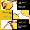 imageDUCO Cat Eye Polarized Night Vision Glasses for Women Yellow Tinted Glasses for Night Driving 1222YBrown Tortoise Frame Night Vision Lens