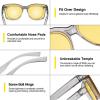 imageDUCO Night Driving Glasses Women Fit Over Glasses Night Vision Goggles Light Weight TR90 Frame Anti Glare LensBtransparent Gray Frame Night Vision Lens