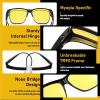 imageDUCO Night Driving Glasses Women Fit Over Glasses Night Vision Goggles Light Weight TR90 Frame Anti Glare LensCblack Frame Night Vision Lens