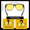 imageDUCO Night Driving Glasses Women Fit Over Glasses Night Vision Goggles Light Weight TR90 Frame Anti Glare LensCblack Frame Night Vision Lens