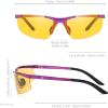 imageDUCO Night Vision Driving Glasses for Men Anti Glare Polarized HD Lens Fashion Nighttime Running Fishing Glasses DC8125Purple Frame Night Vision Lens
