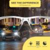imageDUCO Night Vision Driving Glasses for Men Anti Glare Polarized HD Lens Fashion Nighttime Running Fishing Glasses DC8125Silver Frame Night Vision Lens