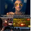 imageDUCO Night Vision Glasses For Men Night Time Driving Glasses For Men Anti Glare Black Square 9018YGun Frame Night Vision Lens