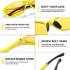 imageDUCO Night Vision Glasses for Men Sporty Night Goggles for Night Time Drive Anti Glare 6199YFluorescent Green Frame Night Vision Lens