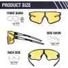 imageDUCO Polarized Sports HD Night Vision Glasses for Men Nighttime Driving Glasses TR90 FrameDC0023 Black Frame Yellow Lens