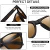imageDUCO Retro Round Polarized Sunglasses for Men Women Driving Sun Glasses UV400 Protection Lightweight Frame Shades 3002Matte Tortoise Frame Brown Lens