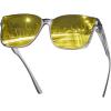 imageDUCO Night Driving Glasses Women Fit Over Glasses Night Vision Goggles Light Weight TR90 Frame Anti Glare LensBtransparent Gray Frame Night Vision Lens