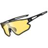 imageDUCO Polarized Sports HD Night Vision Glasses for Men Nighttime Driving Glasses TR90 FrameDC0023 Black Frame Yellow Lens
