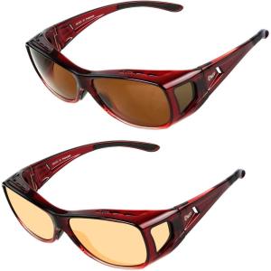 imageDUCO Wraparound Polarized Sunglasses and Night Vision Glasses
