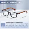 imageDUCO 3 Pack Reading Glasses for Men Women Handmade Wooden Non Plastic Eyeglasses for Readers 5212R3 Pack 15 X